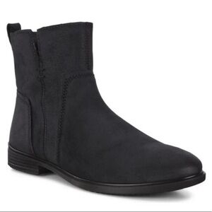 Ecco Touch 15 Suede Chelsea Boots‎ Ankle size 8 leather zipper black